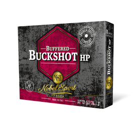 CAL.12 BUFFERED BUCKSHOT 27P HP 38g MAGNUM HUNTING CARTRIDGES NOBEL SPORT ITALIA