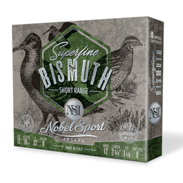 CAL.12 SHORT RANGE SUPERFINE BISMUTH 32g HUNTING CARTRIDGES NOBEL SPORT ITALIA