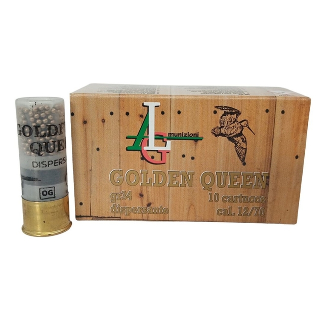 CAL.12 GOLDEN QUEEN DISPERSANTE 34g HUNTING CARTRIDGES ALG