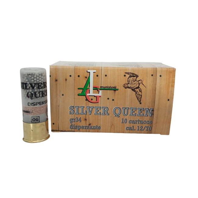 CAL.12 SILVER QUEEN DISPERSANTE 34g HUNTING CARTRIDGES ALG