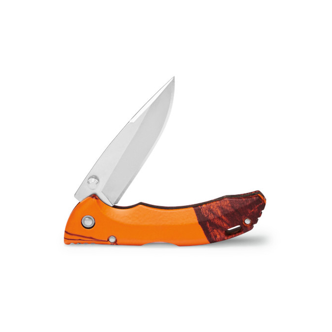 B284-CMS9 BANTAM MOSSY OAK BLAZE ORANGE CAMO FOLDING KNIFE