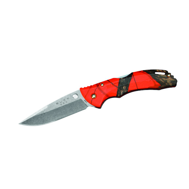 B285-CMS9 BANTAM MOSSY OAK BLAZE ORANGE CAMO FOLDING KNIFE