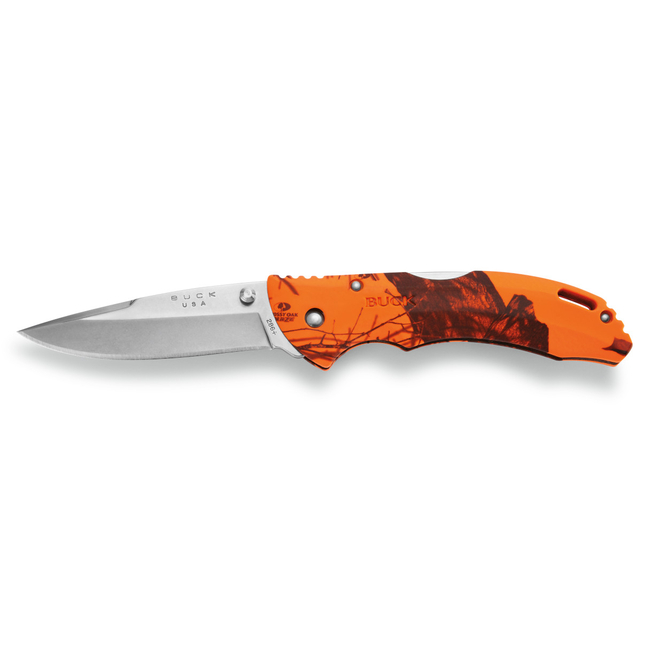 B286-CMS9 MOSSY OAK BLAZE ORANGE CAMO FOALDING KNIFE