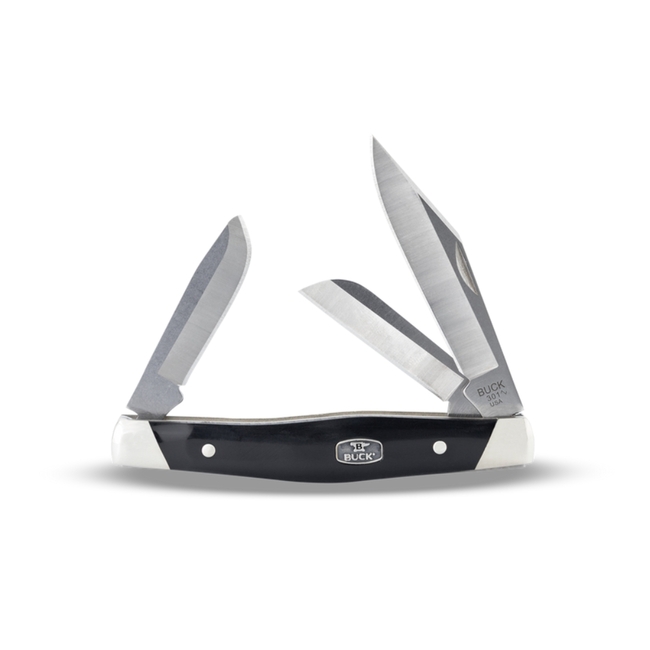B301-BKS1 STOCKMAN BLACK/NICKEL SILVER-US BUCK