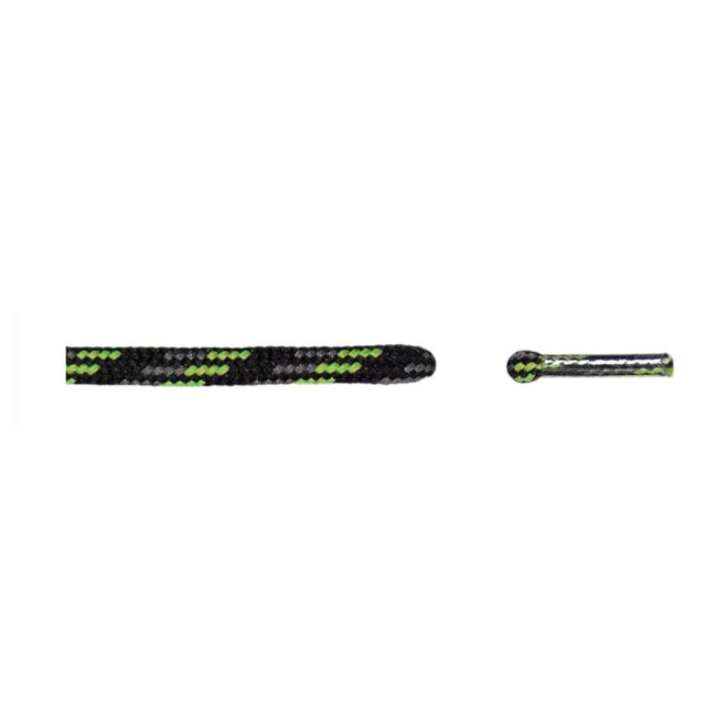 31B-722-180cm FLAT BLACK/ GREEN LACES