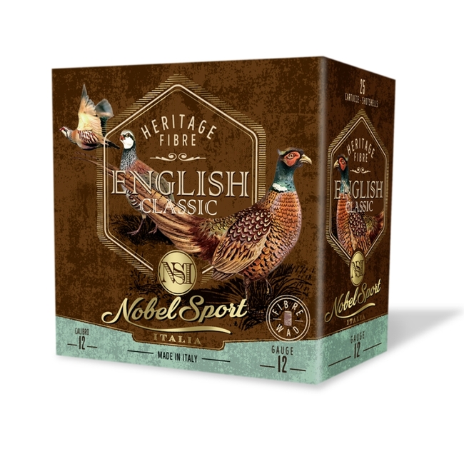 CAL.12 ENGLISH CLASSIC 32g HUNTING CARTRIDGES NOBEL SPORT ITALIA