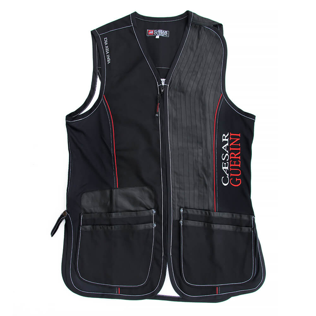 SHOOTING VEST GUERINI (RH) BLACK LEATHER