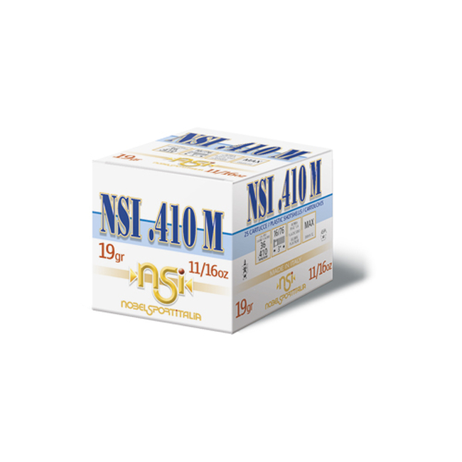 CAL.36 MAGNUM 410 / NOBEL SPEED 410M 19g HUNTING CARTRIDGES NOBEL SPORT ITALIA CAL.36 MAGNUM 410 / NOBEL SPEED 410M 19g HUNTING CARTRIDGES NOBEL SPORT ITALIA