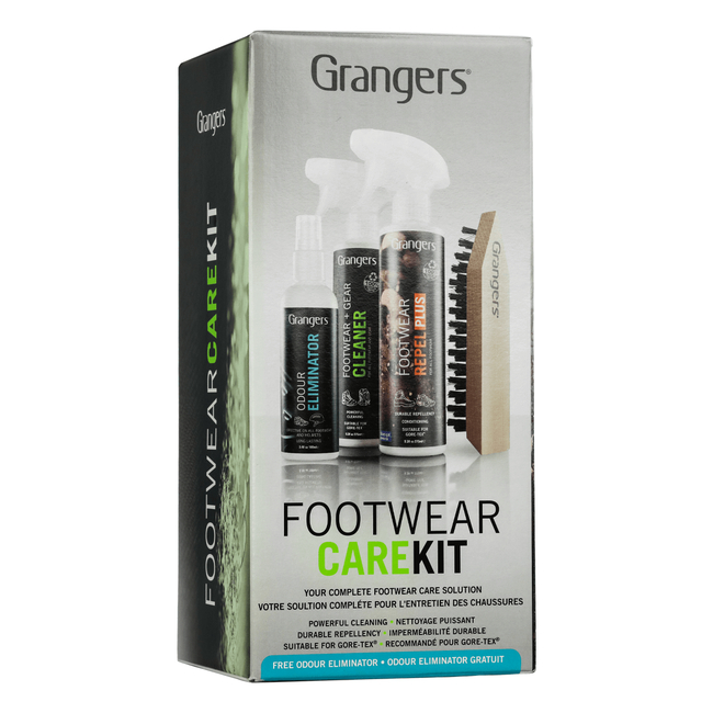 GRF206 FOOTWEAR CARE KIT 275ml x 2 + 100ml + Brush