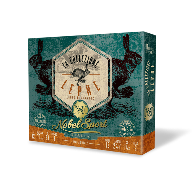 CAL.12 LEPRE (ΛΑΓΟΣ) 38g ΦΥΣΙΓΓΙΑ ΚΥΝΗΓΙΟΥ NOBEL SPORT ITALIA CAL.12 LEPRE (ΛΑΓΟΣ) 38g ΦΥΣΙΓΓΙΑ ΚΥΝΗΓΙΟΥ NOBEL SPORT ITALIA