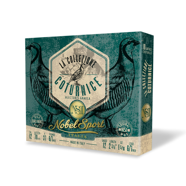 CAL.12 COTURNICE 37g HUNTING CARTRIDGES NOBEL SPORT ITALIA CAL.12 COTURNICE 37g HUNTING CARTRIDGES NOBEL SPORT ITALIA