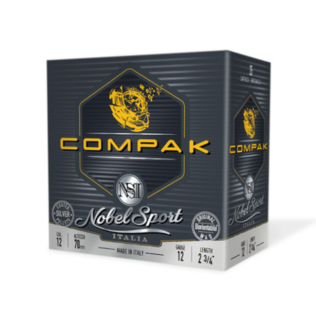 CAL.12 COMPAK 28g SHOOTING CARTRIDGES NOBEL SPORT ITALIA CAL.12 COMPAK 28g SHOOTING CARTRIDGES NOBEL SPORT ITALIA