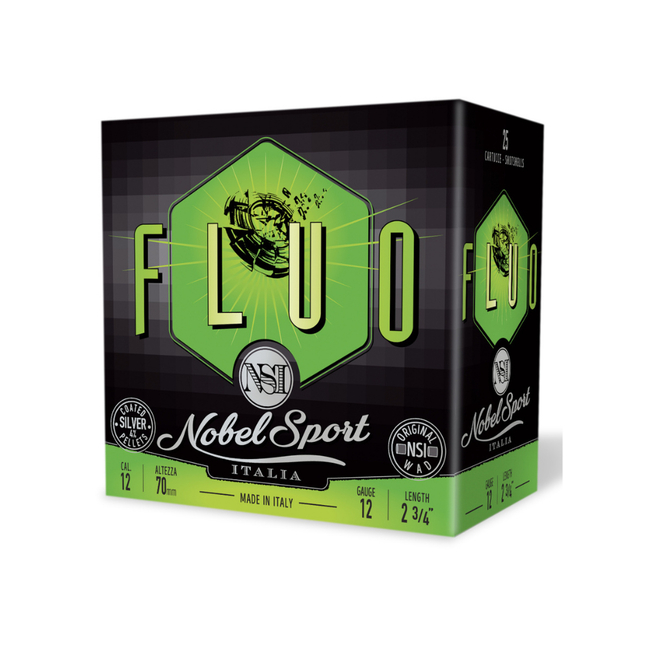 CAL.12 FLUO SKEET 24g SHOOTING CARTRIDGES NOBEL SPORT ITALIA