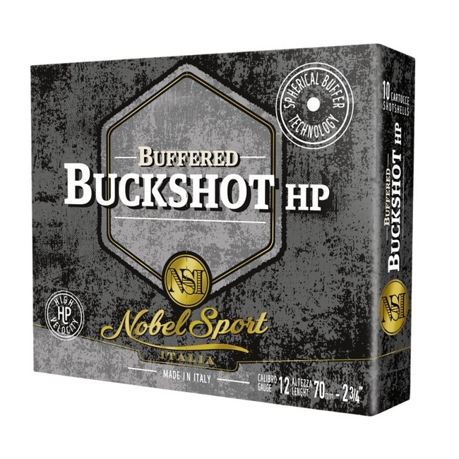 CAL.12 BUFFERED BUCKSHOT 9P HP 33,5g HUNTING CARTRIDGES NOBEL SPORT ITALIA