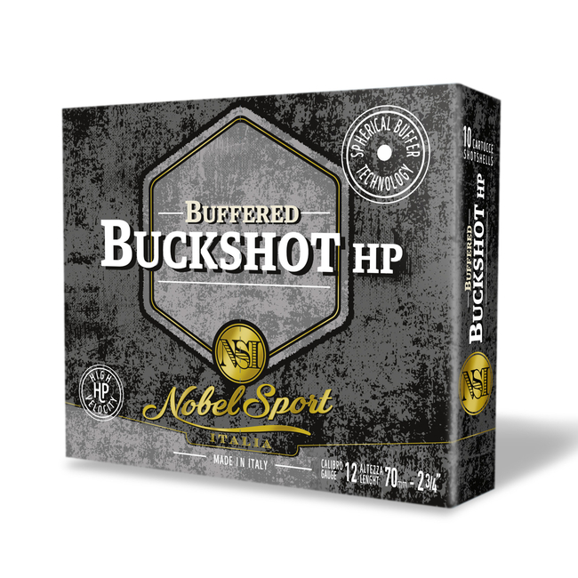 CAL.12 BUFFERED BUCKSHOT 9P HP 33g HUNTING CARTRIDGES NOBEL SPORT ITALIA