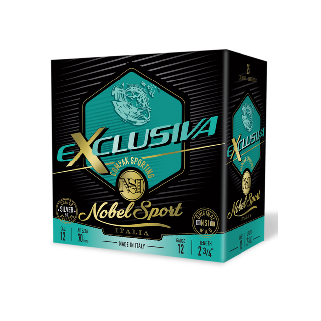 CAL.12 EXCLUSIVA 28g SHOOTING CARTRIDGES NOBEL SPORT ITALIA