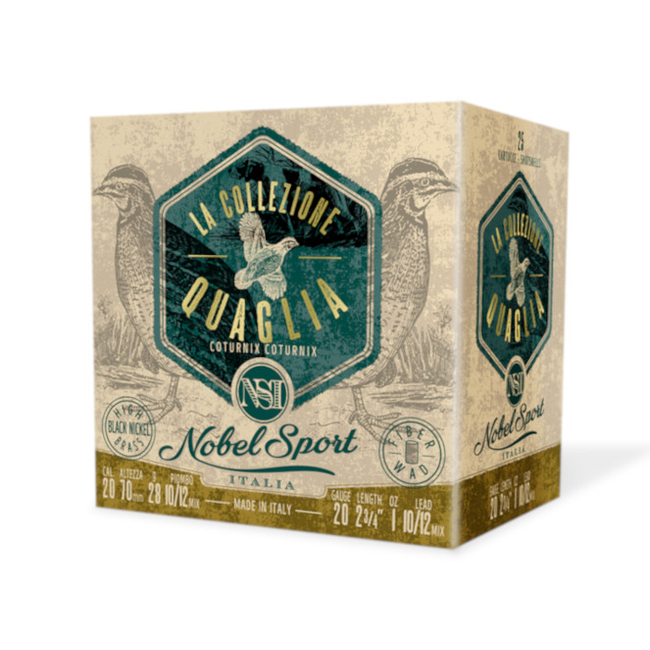 CAL.20 QUAGLIA 28g HUNTING CARTRIDGES NOBEL SPORT ITALIA