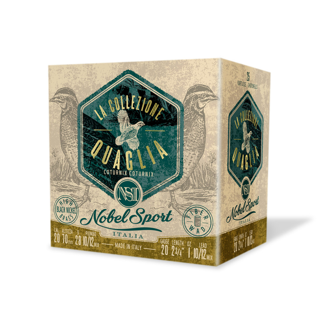 CAL.20 QUAGLIA 29g HUNTING CARTRIDGES NOBEL SPORT ITALIA