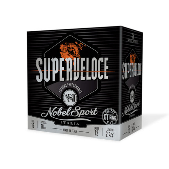 CAL.12 SUPERVELOCE 28g SHOOTING CARTRIDGES NOBEL SPORT ITALIA