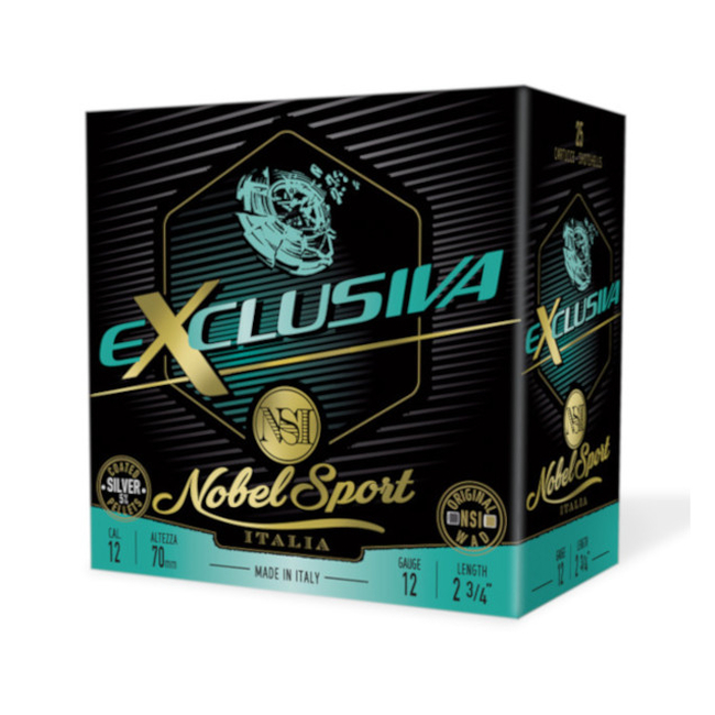 CAL.12 EXCLUSIVA SPORTING 28g SHOOTING CARTRIDGES NOBEL SPORT ITALIA 