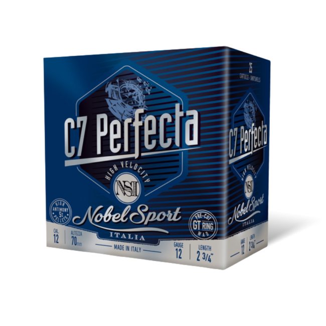 CAL.12 C7 PERFECTA 28g SHOOTING CARTRIDGES NOBEL SPORT ITALIA