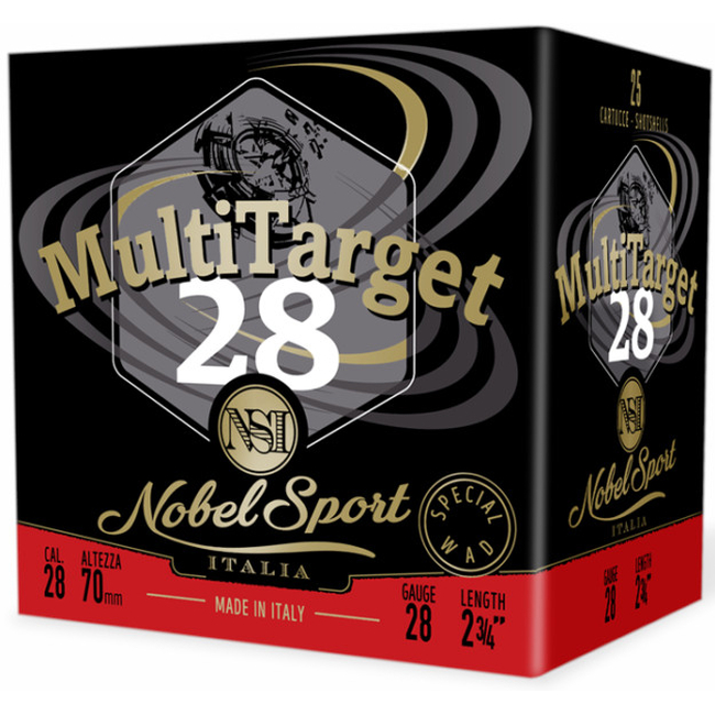 CAL.28 MULTITARGET 24g SHOOTING CARTRIDGES NOBEL SPORT ITALIA