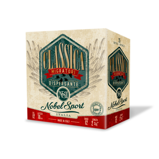 CAL.12 CLASSICA LIGHT DISPERSANTE 30g HUNTING CARTRIDGES NOBEL SPORT ITALIA CAL.12 CLASSICA LIGHT DISPERSANTE 30g HUNTING CARTRIDGES NOBEL SPORT ITALIA