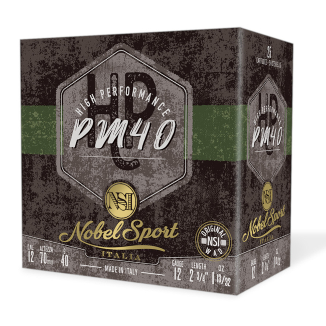 CAL.12 PM40 DISPERSANTE 40g HUNTING CARTRIDGES NOBEL SPORT ITALIA CAL.12 PM40 DISPERSANTE 40g HUNTING CARTRIDGES NOBEL SPORT ITALIA