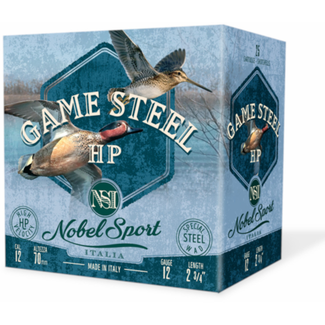 CAL.12 GAME STEEL HP 32g ΦΥΣΙΓΓΙΑ ΚΥΝΗΓΙΟΥ NOBEL SPORT ITALIA