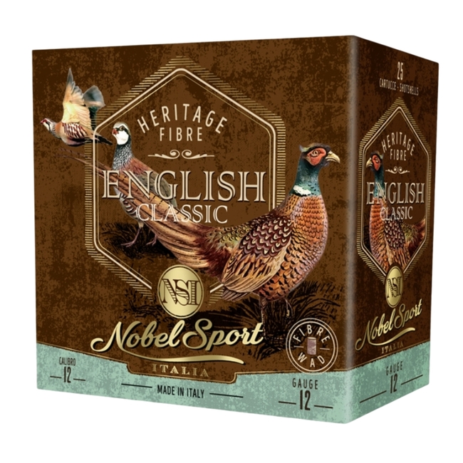 CAL.12 ENGLISH CLASSIC 32g HUNTING CARTRIDGES NOBEL SPORT ITALIA