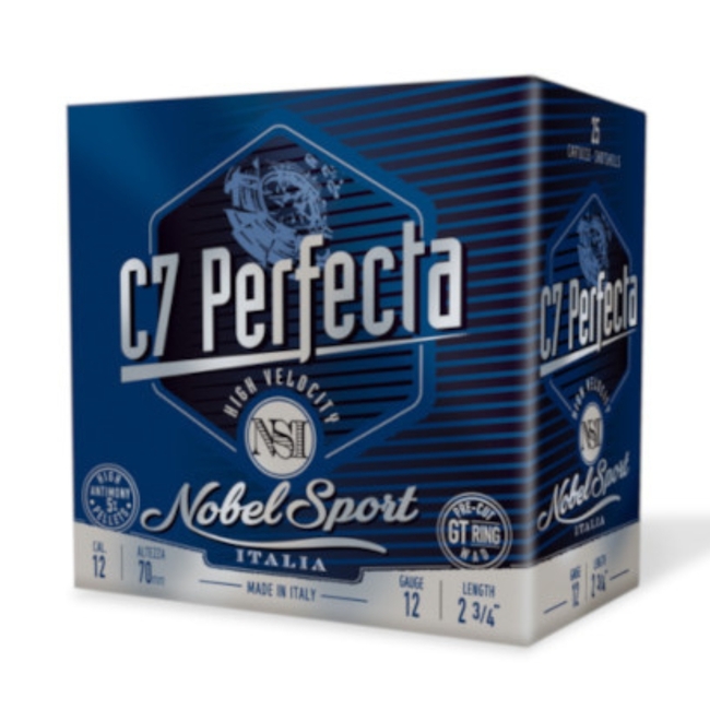 CAL.12 C7 PERFECTA 24g SHOOTING CARTRIDGES NOBEL SPORT ITALIA