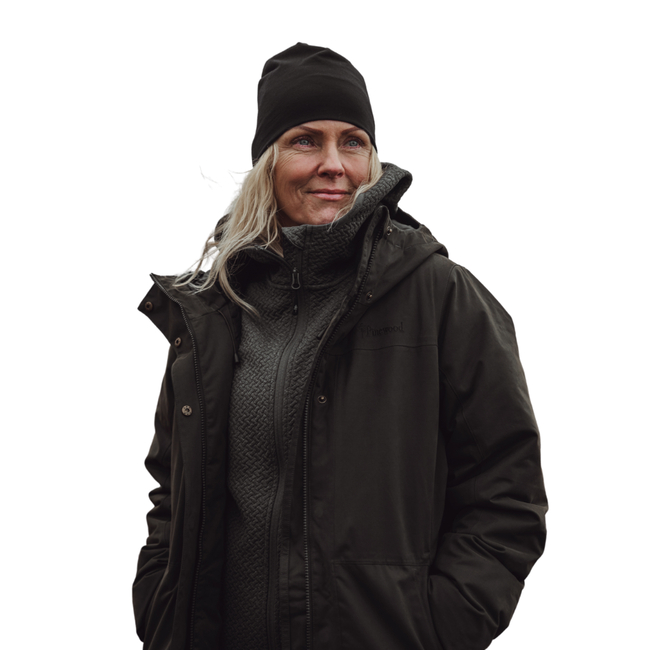 1166 MERINO WOOL THIN WARM UNISEX BEANIE PINEWOOD