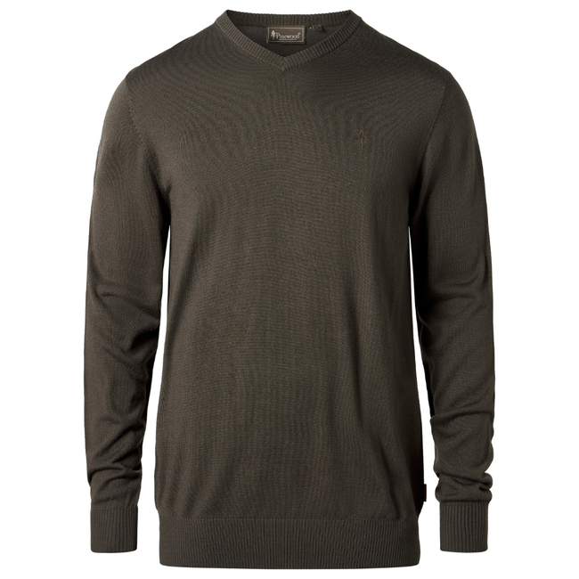 5047 VÄRNAMO MEN’S MERINO WOOL V-NECK SWEATER PINEWOOD