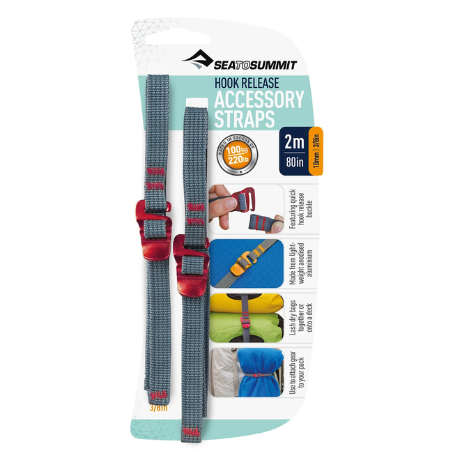ACCESSORY STRAP WITH HOOK BUCKLE 10MM WEBBING - 2.0M