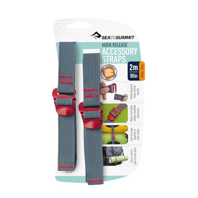 ACCESSORY STRAP WITH HOOK BUCKLE 20MM WEBBING - 2.0M